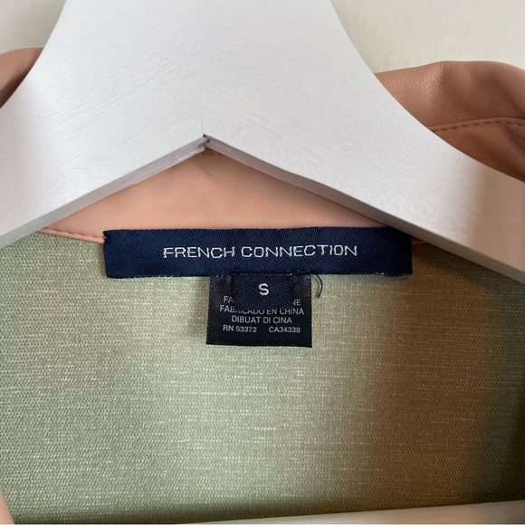 French Connection Vegan Leather Crolenda Oversized Shirt Size Small - Picture 6 of 11